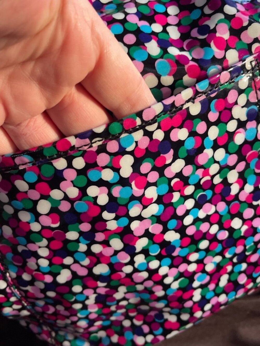 Kate Spade New York Dance Party Polka Dot Serena Baby Bag Changing Pad Dust Bag - Picture 9 of 16